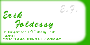 erik foldessy business card